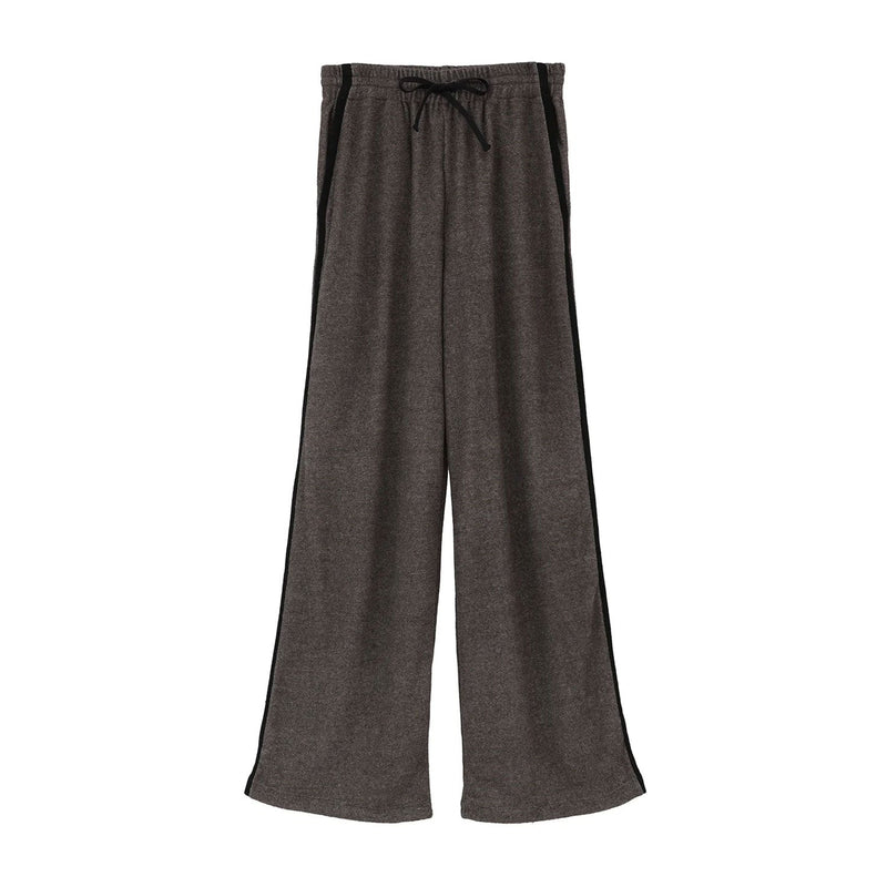 PILE LINE PANTS -BROWN-