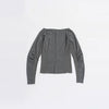 Wool Slouchy Sleeve Top -GREY-