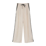 PILE LINE PANTS -BROWN-