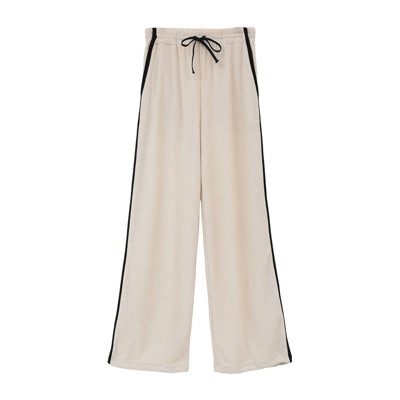 PILE LINE PANTS -BROWN-