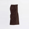 Wool Slouchy Skirt-BROWN-