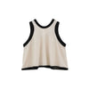 PILE FLARE TANK TOPS -BROWN-