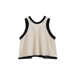 PILE FLARE TANK TOPS -BROWN-