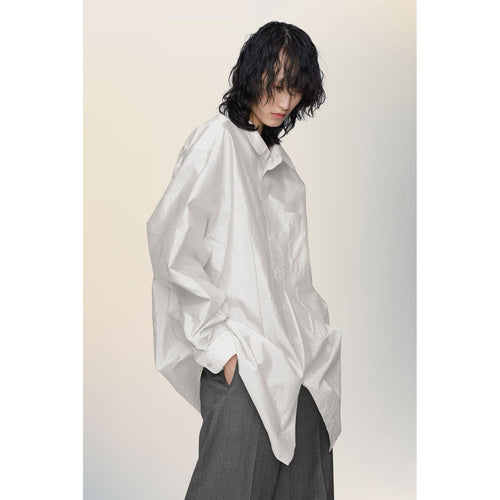 オーバーサイズシャツ -PEARL GRAY-