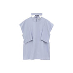 SQUARE SLEEVE BLOUSE -BLUE-