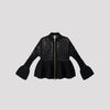 POTTERY LOW GAUGE-ZIP CARDIGAN-BALCK-