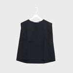 LISA FRENCH SLEEVE TOP -BLACK-