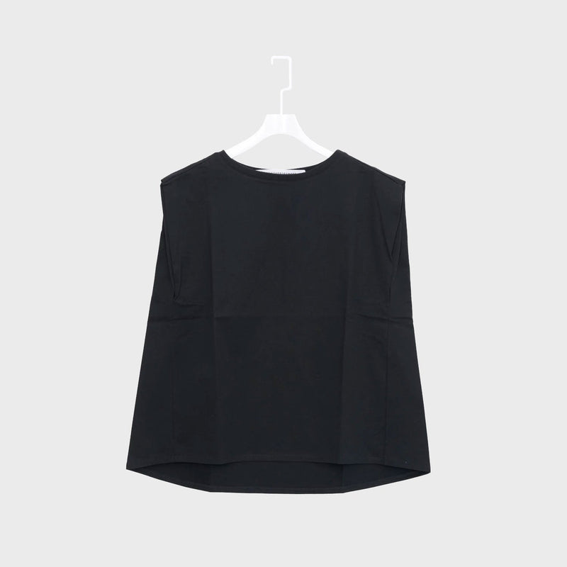 LISA FRENCH SLEEVE TOP -BLACK-