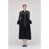 POTTERY LOW GAUGE-ZIP CARDIGAN-BALCK-