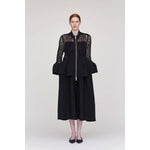 POTTERY LOW GAUGE-ZIP CARDIGAN-BALCK-