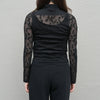 Knitted High Neck Top -BLACK-