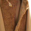 DOUBLE FACE FAUX SHEARLING DUFFLE JACKET-CREAM-