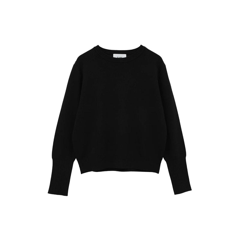 BASIC COMPACT KNIT TOPS -BEIGE-