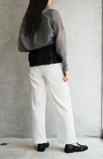 GARTER LUCENT CROPPED CARDIGAN-STEELGRAY-