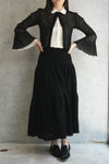 HYPHA LUCENT GLITTER SHIRT CARDIGAN-BLACKBLACK-