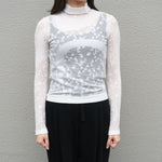 Knitted High Neck Top -BLACK-