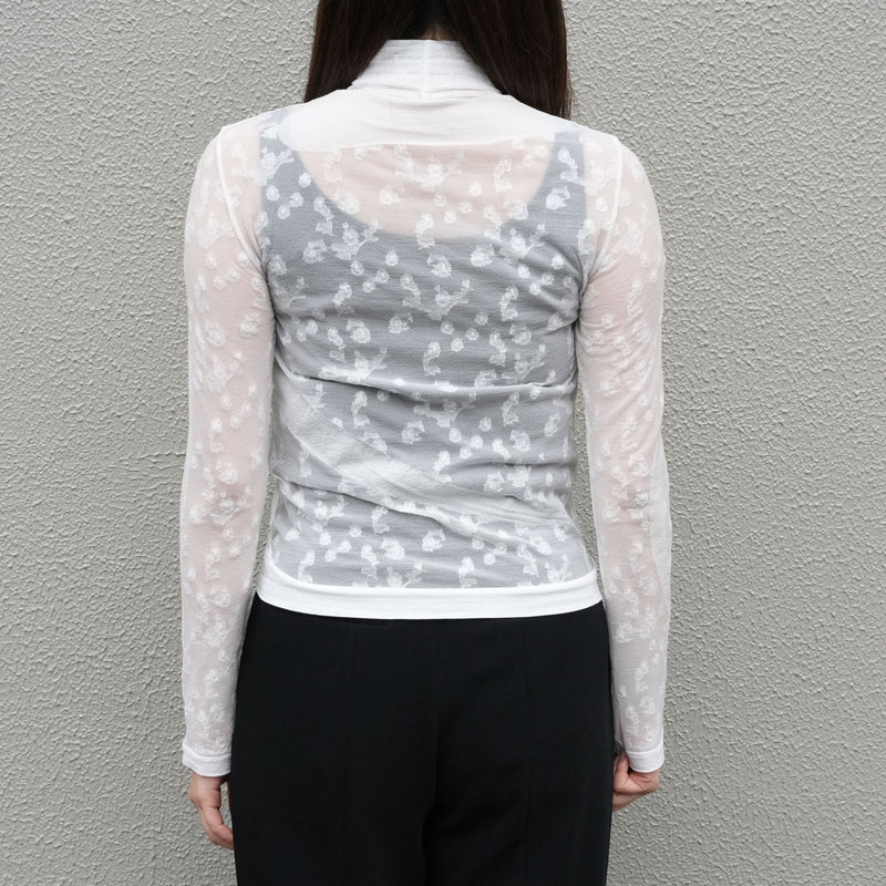 Knitted High Neck Top -BLACK-