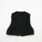 FAUX SHEARLING CROPPED VEST-CREAM-