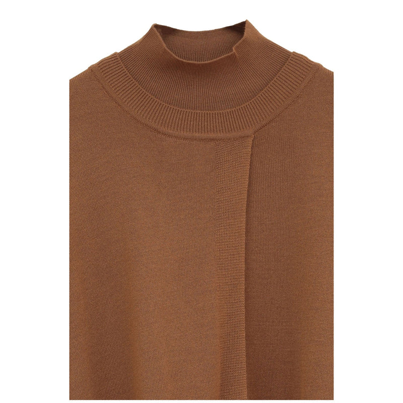 CAPE SET KNIT TOPS -CAMEL-