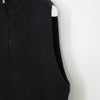 RIBBED KNIT WOOL VEST