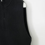 RIBBED KNIT WOOL VEST