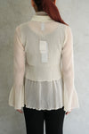 HYPHA LUCENT GLITTER SHIRT CARDIGAN-PEARLGOLD