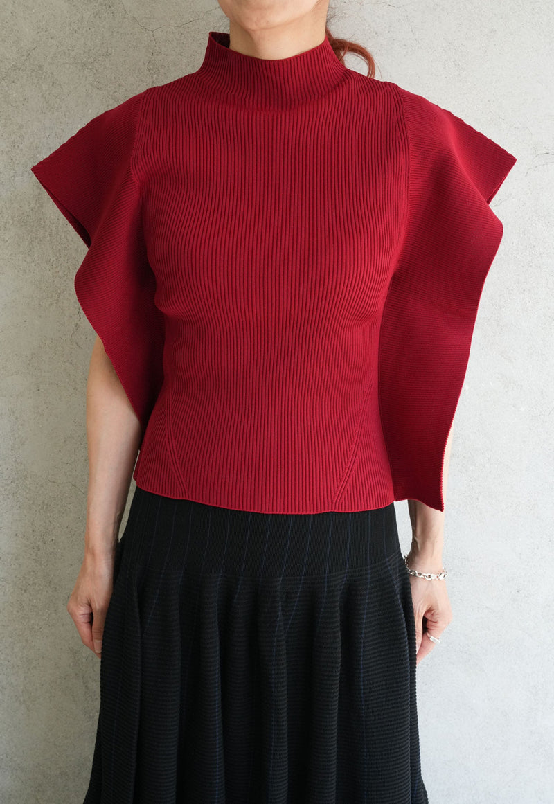 PORTRAIT CREASE TOP-BLACK-