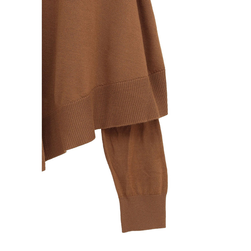 CAPE SET KNIT TOPS -CAMEL-