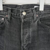 DENIM BARREL LEG JEANS -USED WASH(BLACK)-