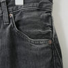DENIM BARREL LEG JEANS -USED WASH(BLACK)-