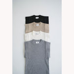 SQUARE SLEEVE KNIT TOPS -BLUE-