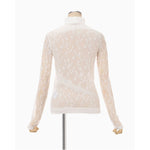 Knitted High Neck Top -BLACK-
