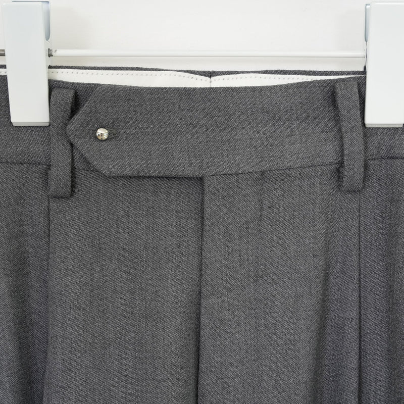 DOESKIN BARREL-LEG PANTS-CHACOAL-