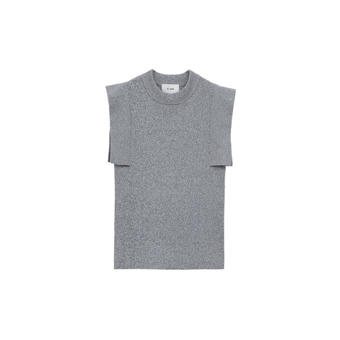 SQUARE SLEEVE KNIT TOPS ブルー SQUARE SLEEVE KNIT TOPS -BLUE- – THEMARKET