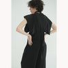 SQUARE SLEEVE BLOUSE -BLACK-