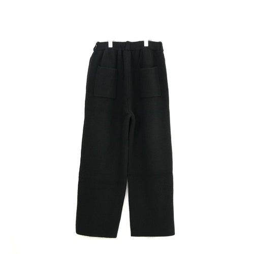 KNIT ESSENTIAL PANTS -BLACK-