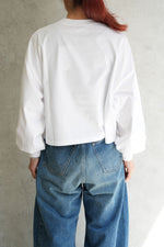 CROPPED LONG-SLV TEE/BIG FIT(6.5OZ)-C/BROWN -