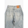 High-waisted Curved Denim-BLUE-