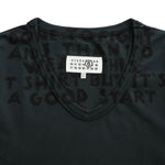 Vネック SIDA TシャツーBLACK-