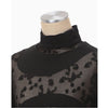 Knitted High Neck Top -BLACK-