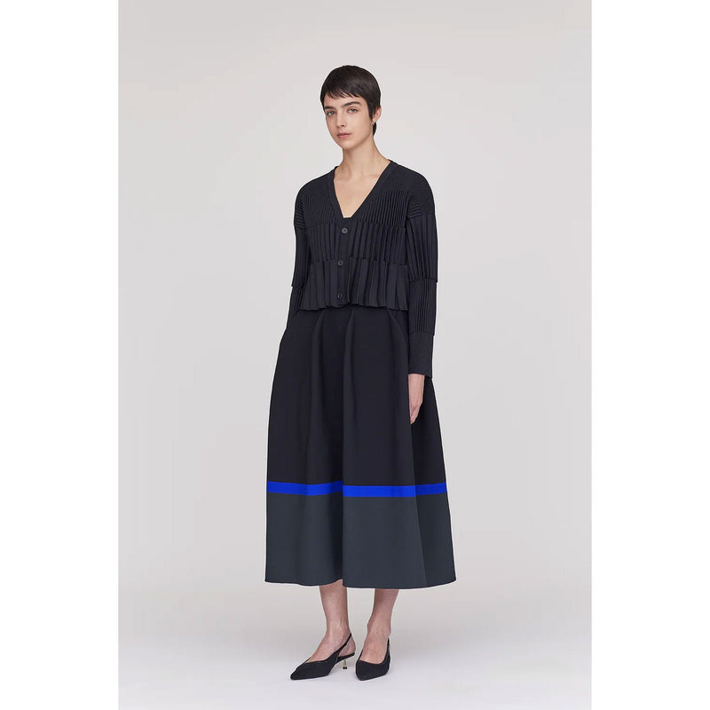 ACCORDION CROPPED CARDIGAN-BLACK-