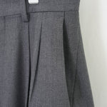 DOESKIN BARREL-LEG PANTS-CHACOAL-