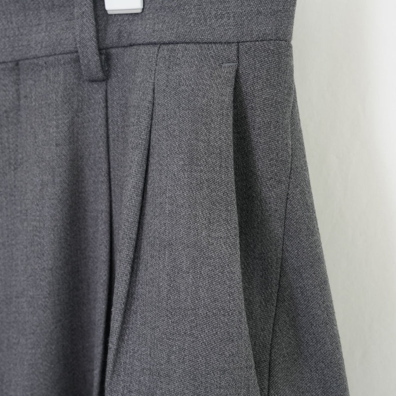DOESKIN BARREL-LEG PANTS-CHACOAL-