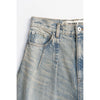 High-waisted Curved Denim-BLUE-