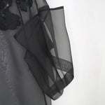 Sustainable Organza Embroidery Tuck Sleeve P/O