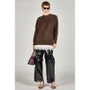 Mink-Processed Knit -BROWN-