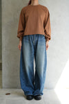 CROPPED LONG-SLV TEE/BIG FIT(6.5OZ)-C/BROWN -