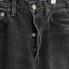 DENIM BARREL LEG JEANS -USED WASH(BLACK)-