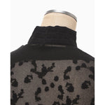 Knitted High Neck Top -BLACK-