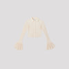 HYPHA LUCENT GLITTER SHIRT CARDIGAN-PEARLGOLD